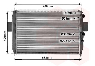 VAN WEZEL Radiators, Motora dzesēšanas sistēma 28002050